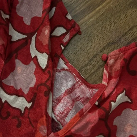 RHODE Red Floral Midi Dress - Picture 3 of 4